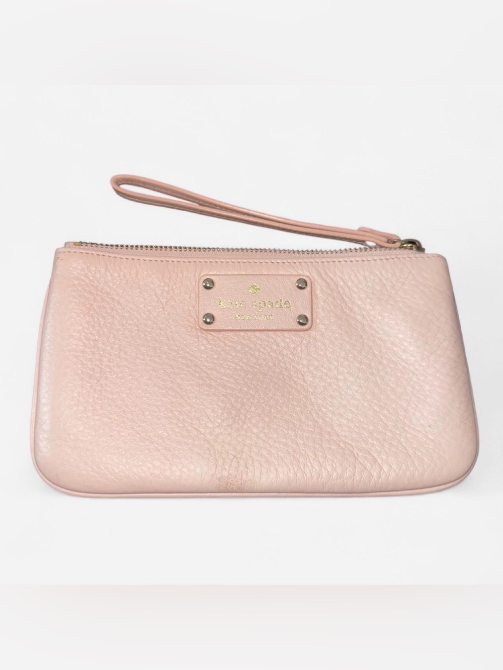 Kate Spade Blush Pink Pebbled Leather Wristlet